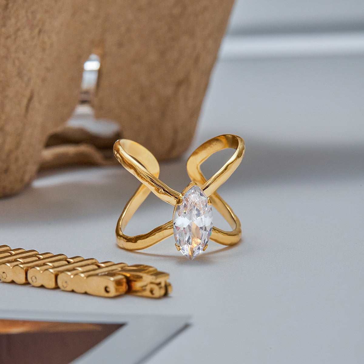 Radiant Twist Ring