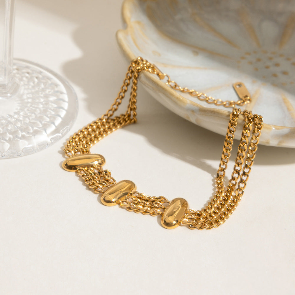 Triple Bold Link Bracelet