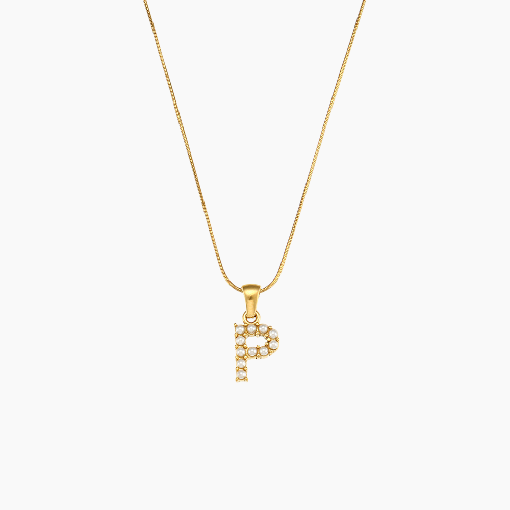 Pearl Initial Pendant Necklace