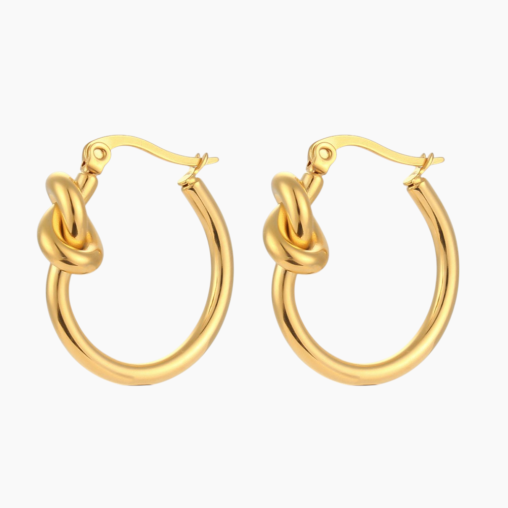 Knotted Hoop Earrings