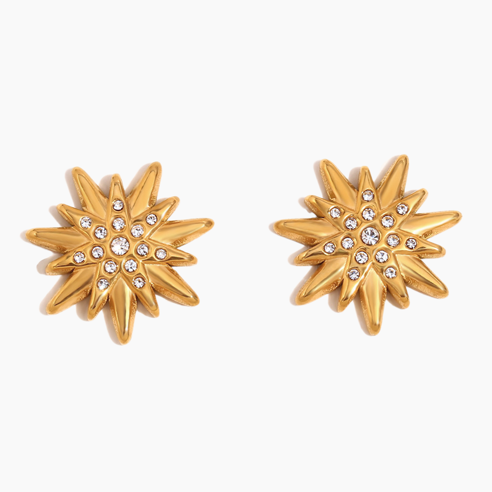 Celestial Starburst Stud Earrings