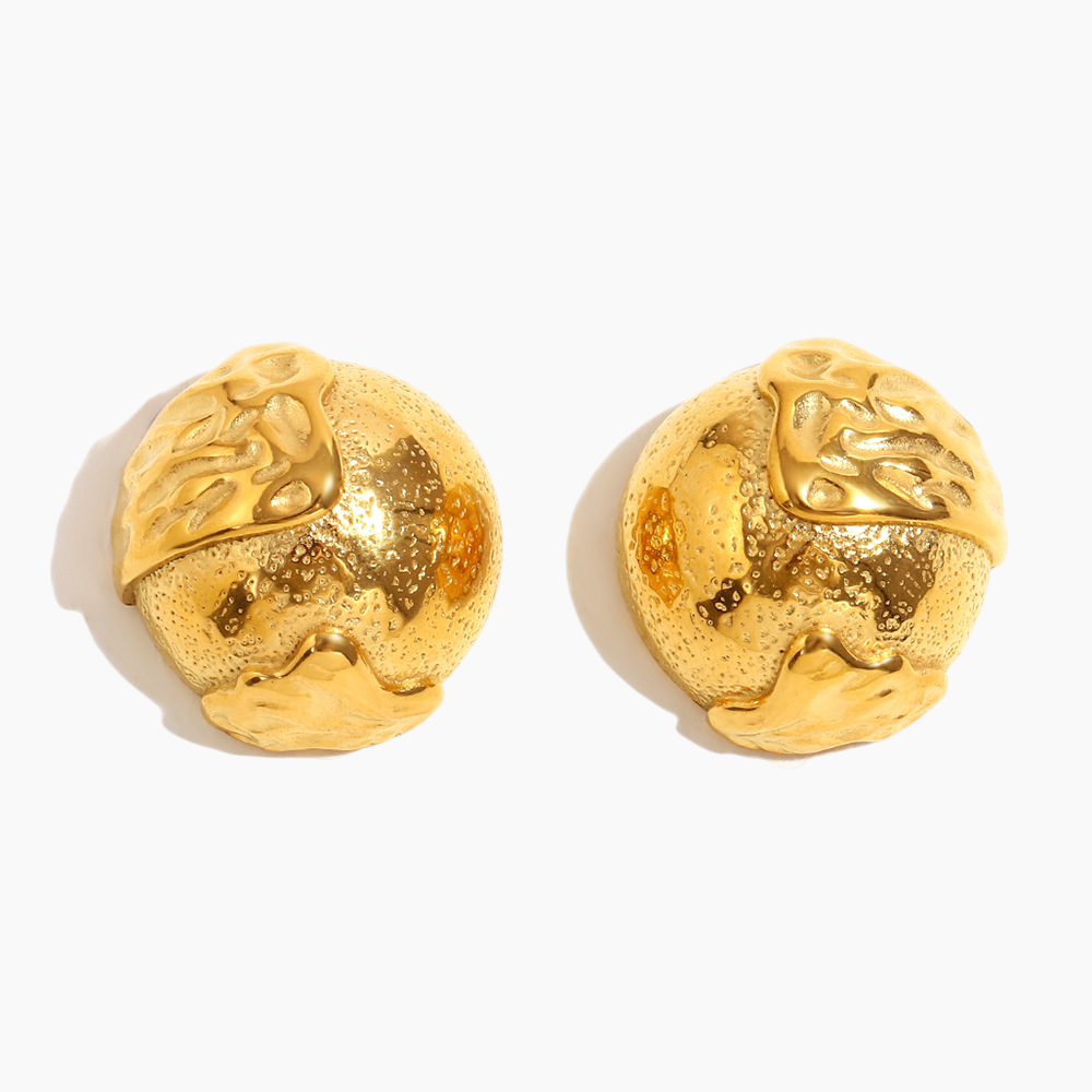 Terra Luxe Textured Dome Earrings