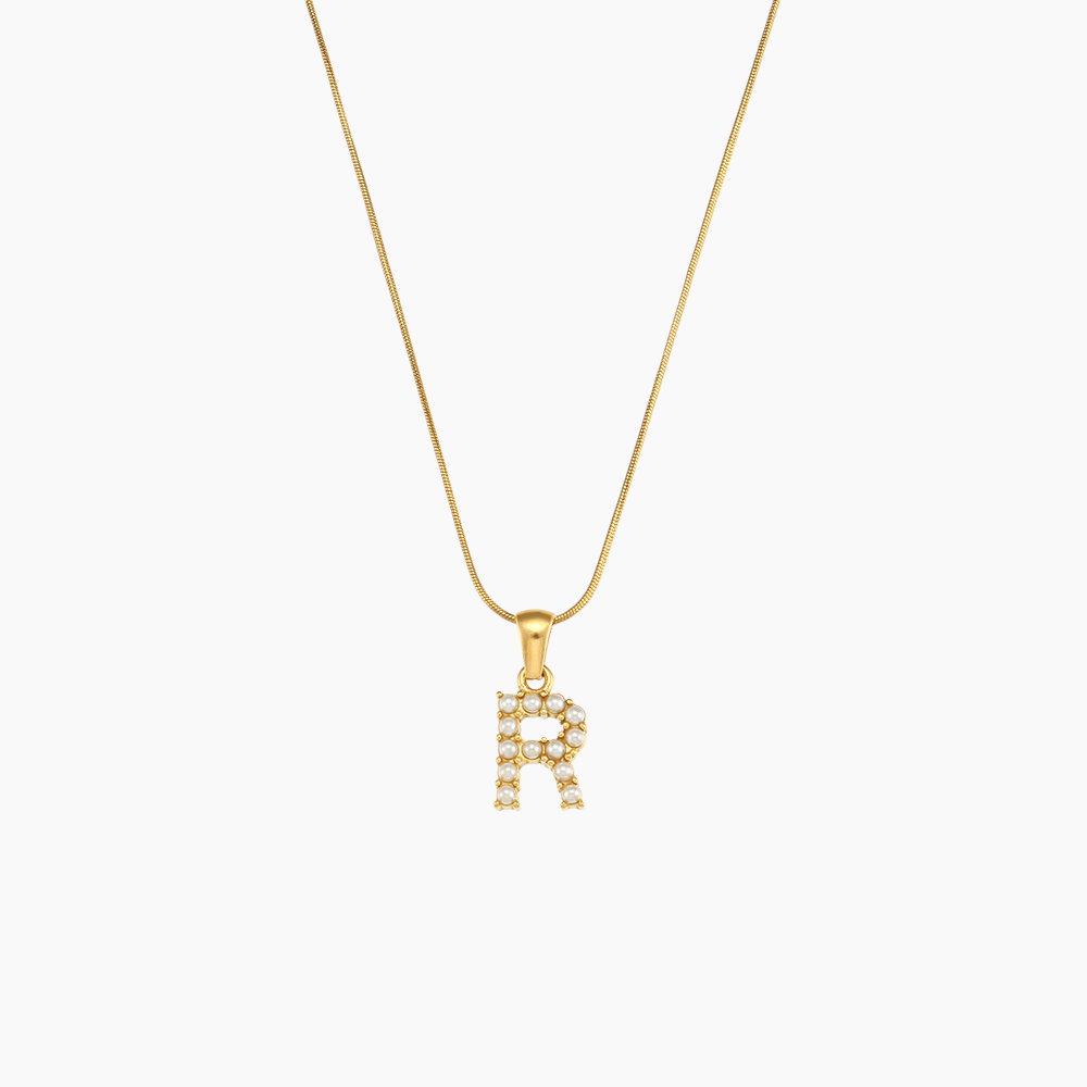 Pearl Initial Pendant Necklace