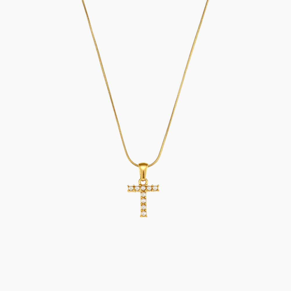 Pearl Initial Pendant Necklace