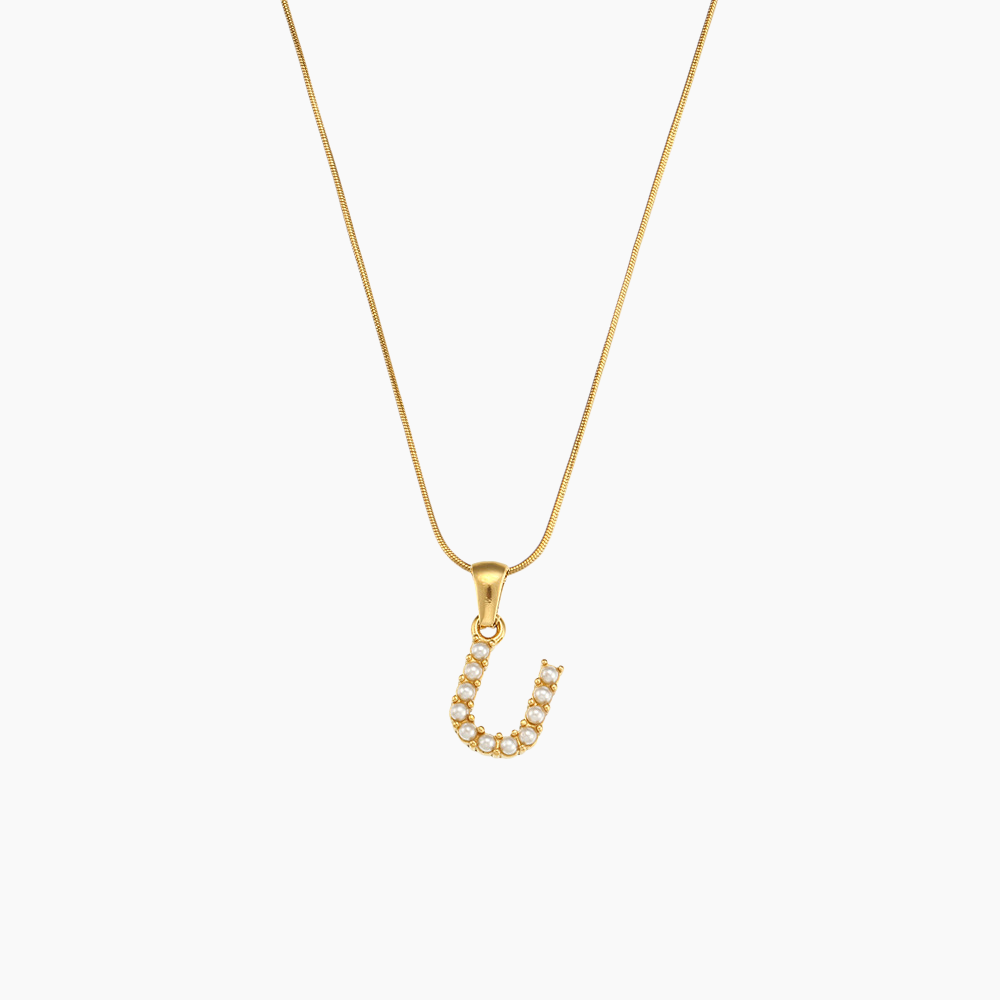 Pearl Initial Pendant Necklace