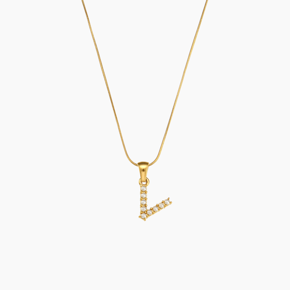 Pearl Initial Pendant Necklace