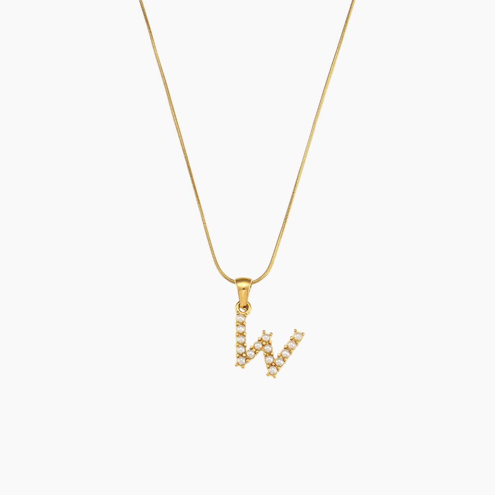 Pearl Initial Pendant Necklace