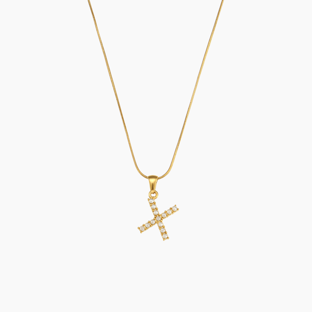 Pearl Initial Pendant Necklace