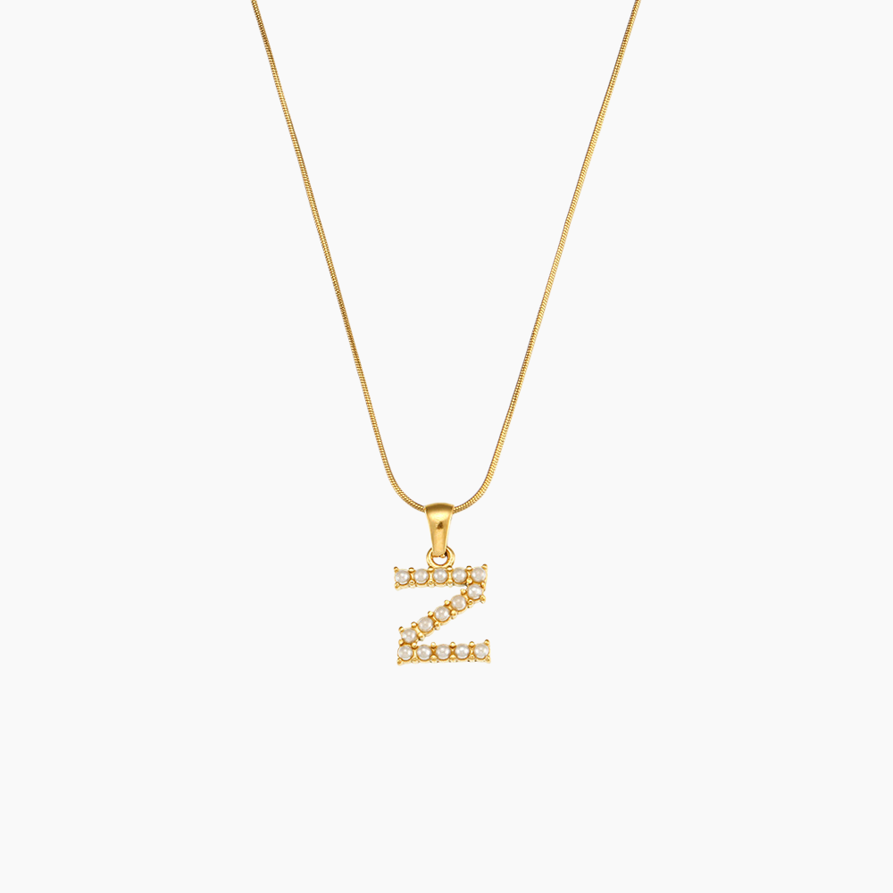 Pearl Initial Pendant Necklace