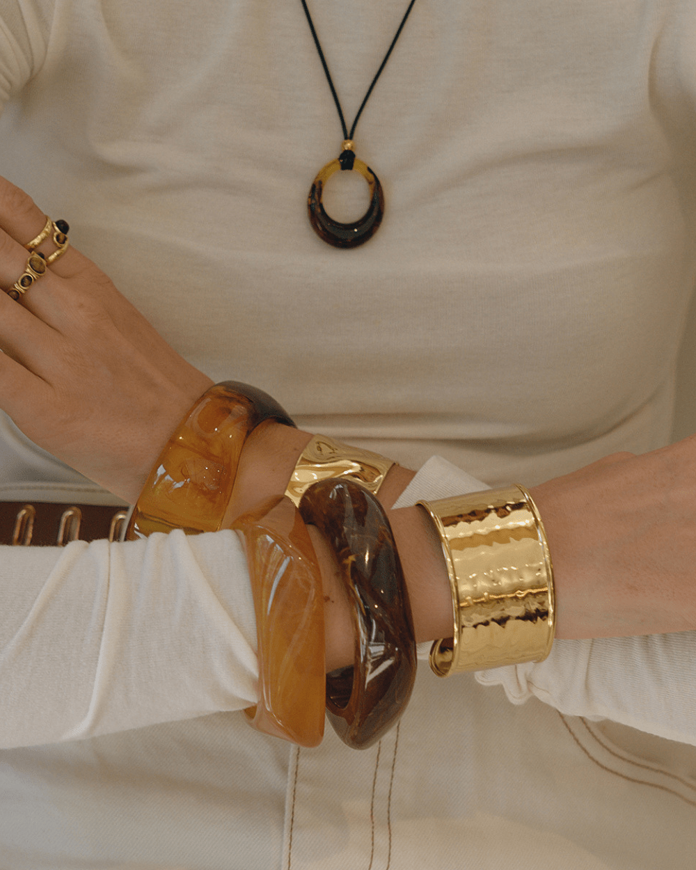 Amber Edge Bangle - mifjewelry
