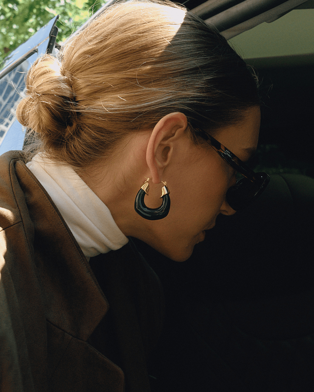 Aurora Curve Earrings – Green - mifjewelry