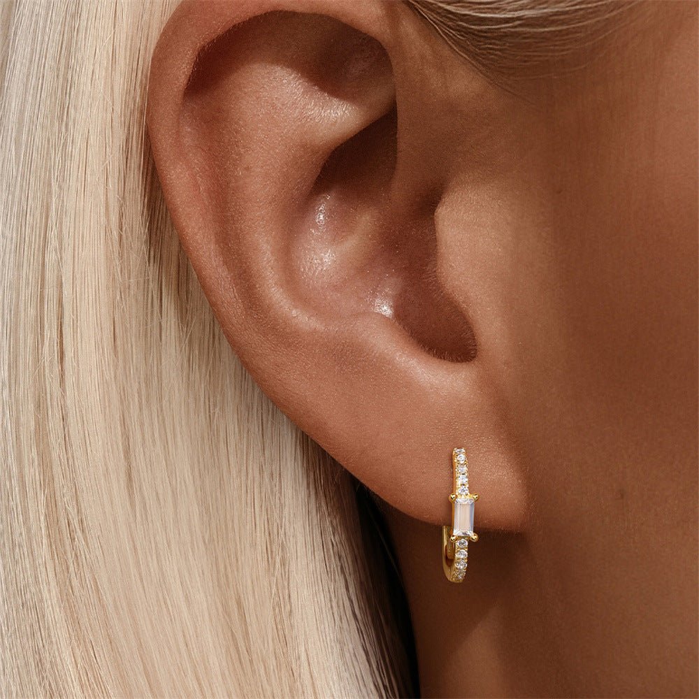 Baguette Huggie Hoop Earrings - mifjewelry