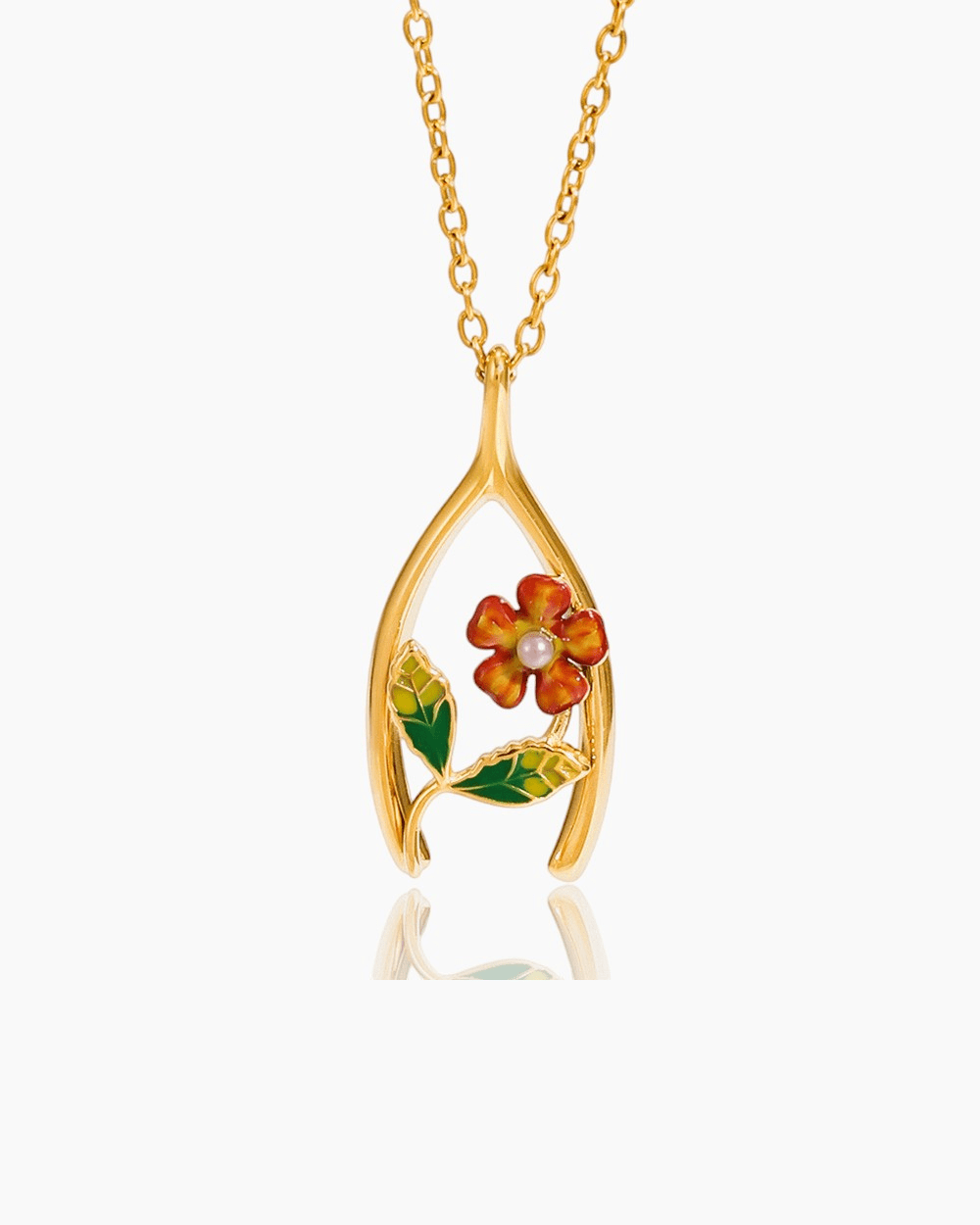 Blooming Wishbone Necklace - mifjewelry