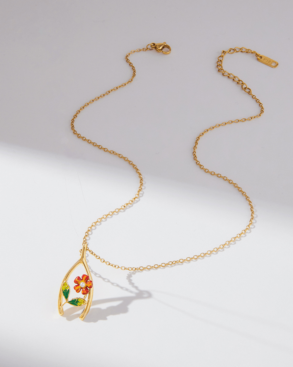 Blooming Wishbone Necklace - mifjewelry