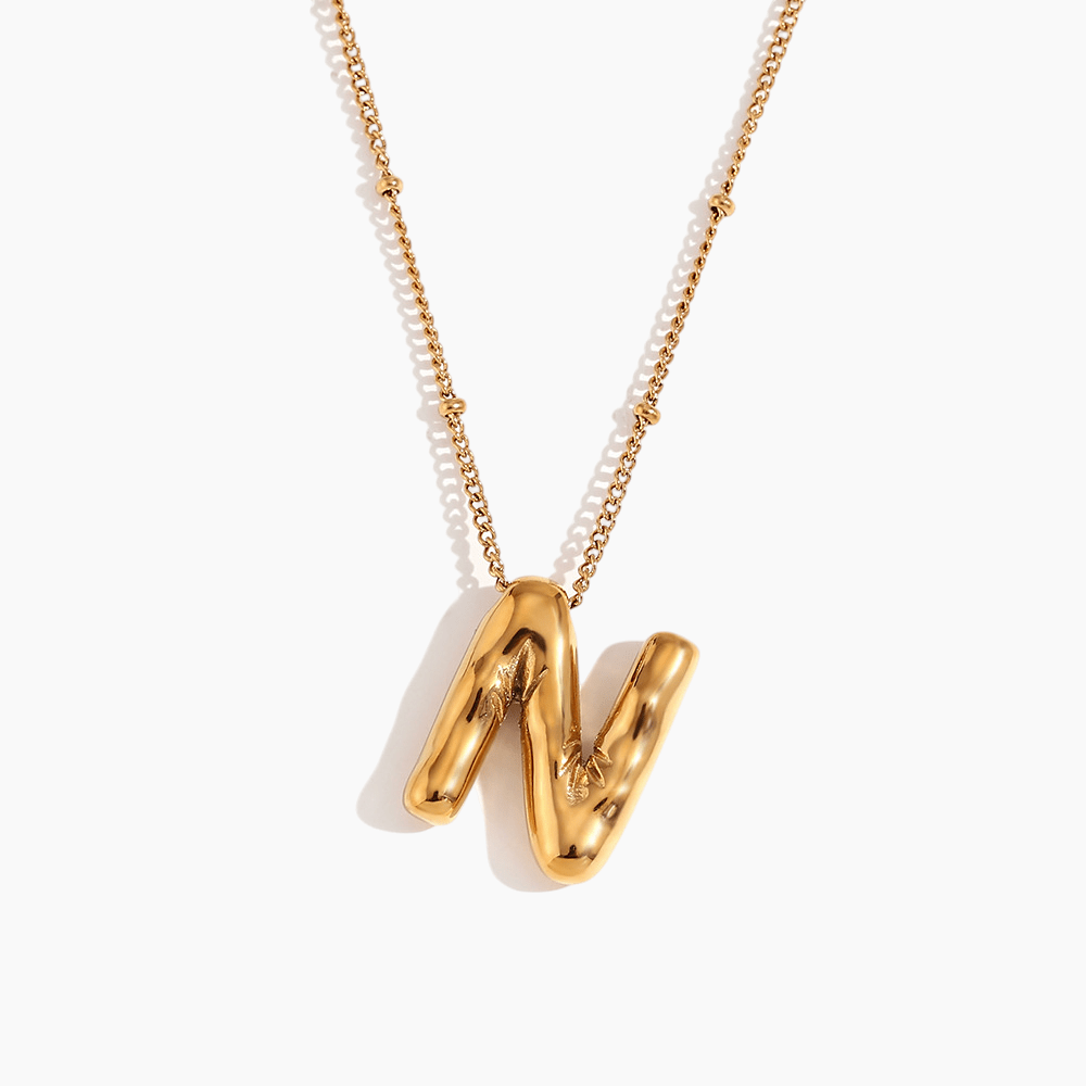 Bold Initial Pendant Necklace - mifjewelry