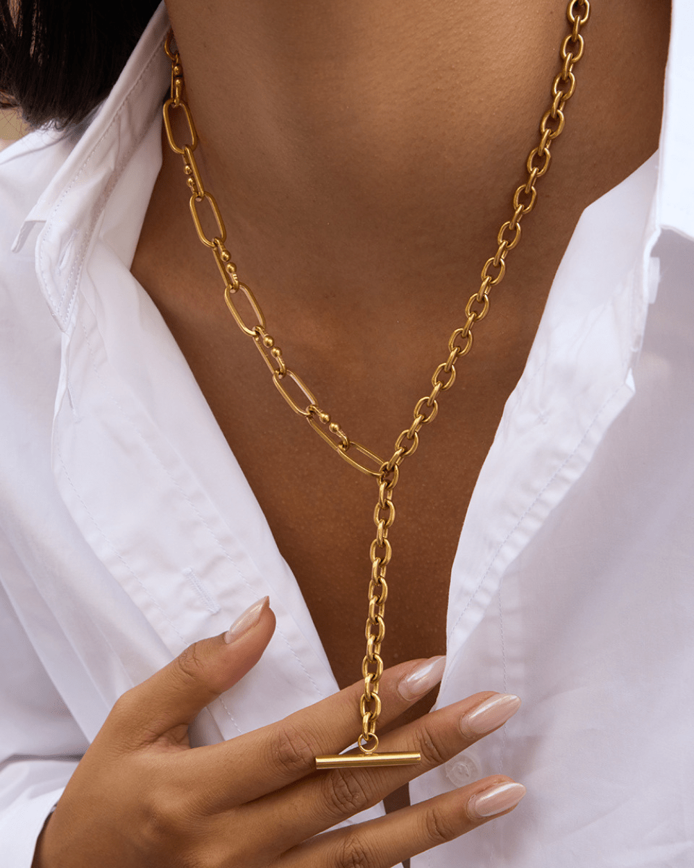 Bold Link Toggle Necklace - mifjewelry