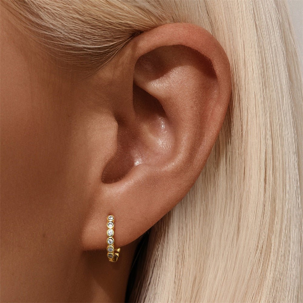 Celeste Dots Huggie Hoops - mifjewelry