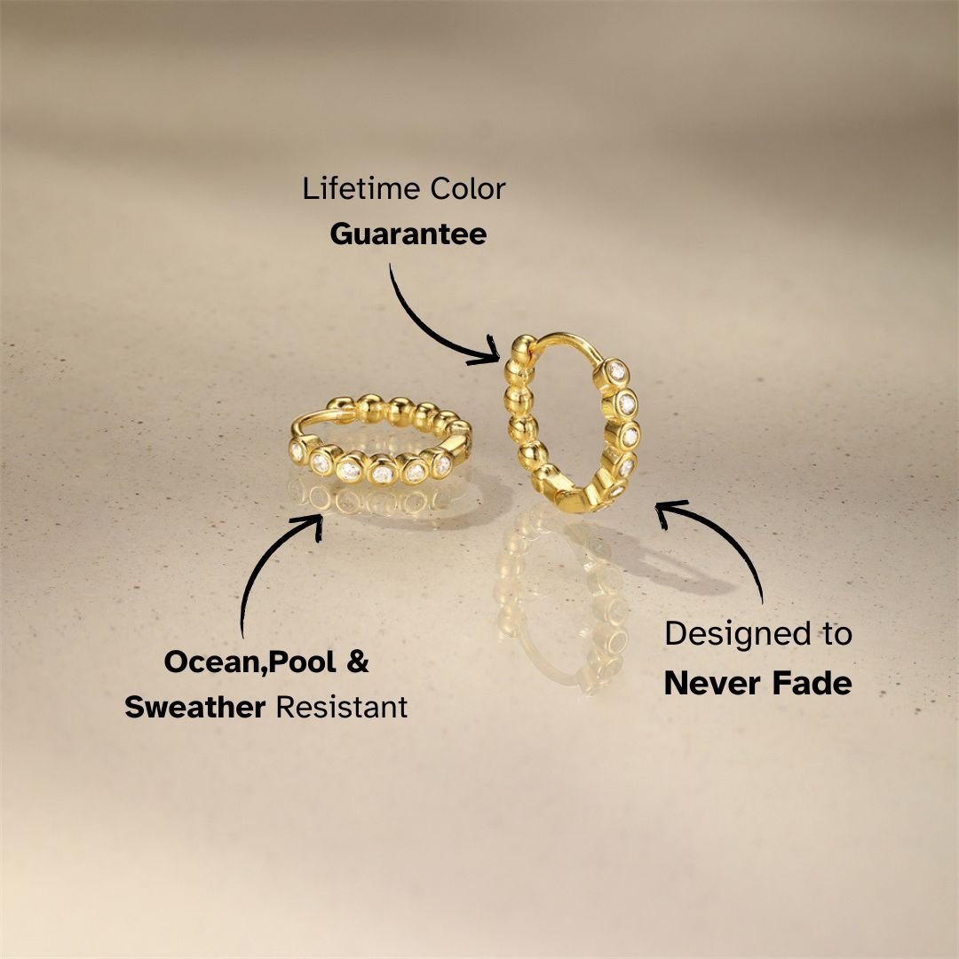 Celeste Dots Huggie Hoops - mifjewelry