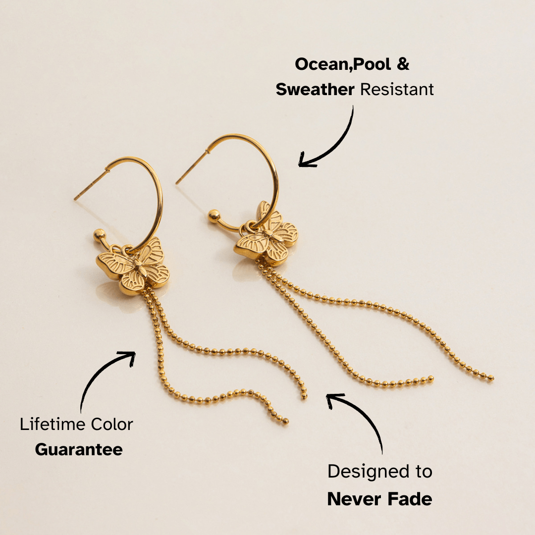 Celeste Flutter Drop Earrings - mifjewelry