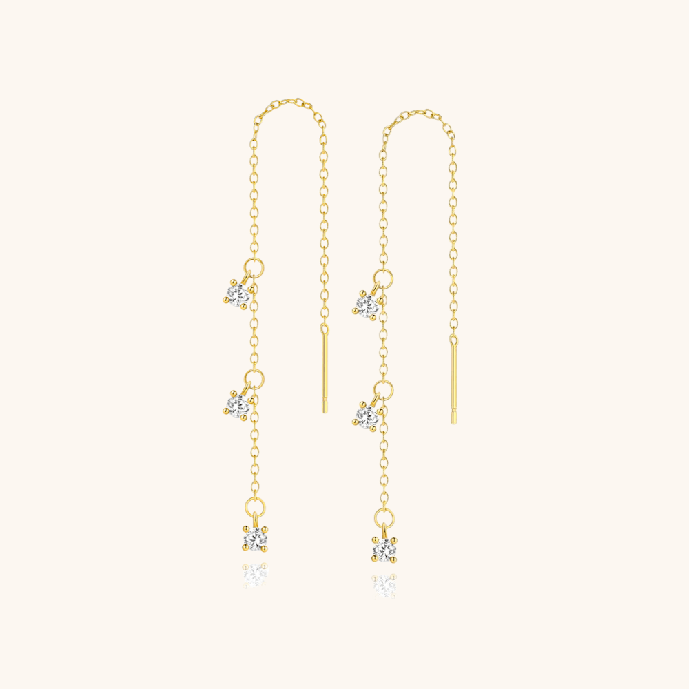 Celestia Drizzle Threader Earrings - mifjewelry