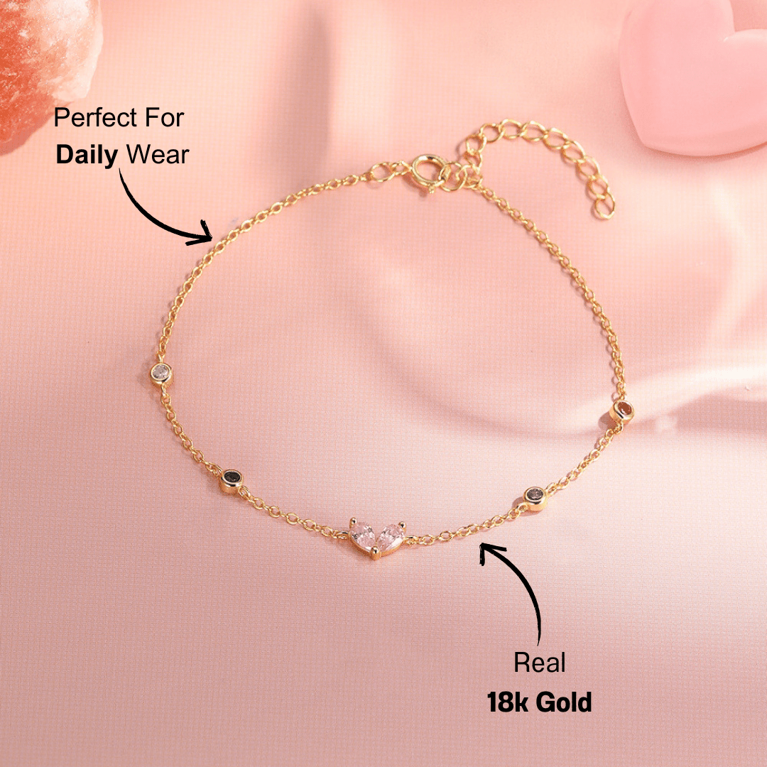 Colorful Heart Bracelet with Zirconia - mifjewelry