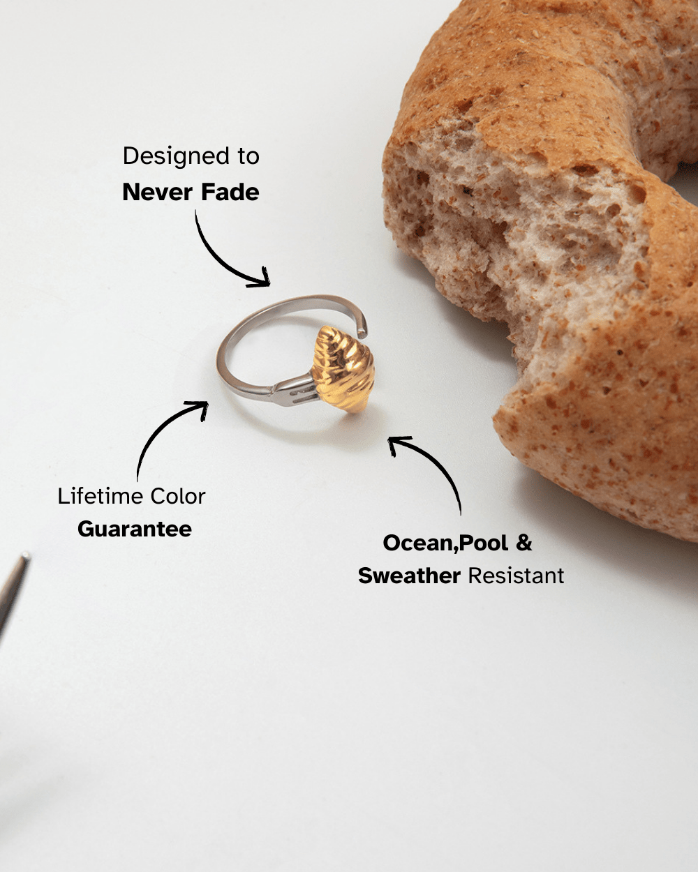 Croissant Charm Ring - mifjewelry