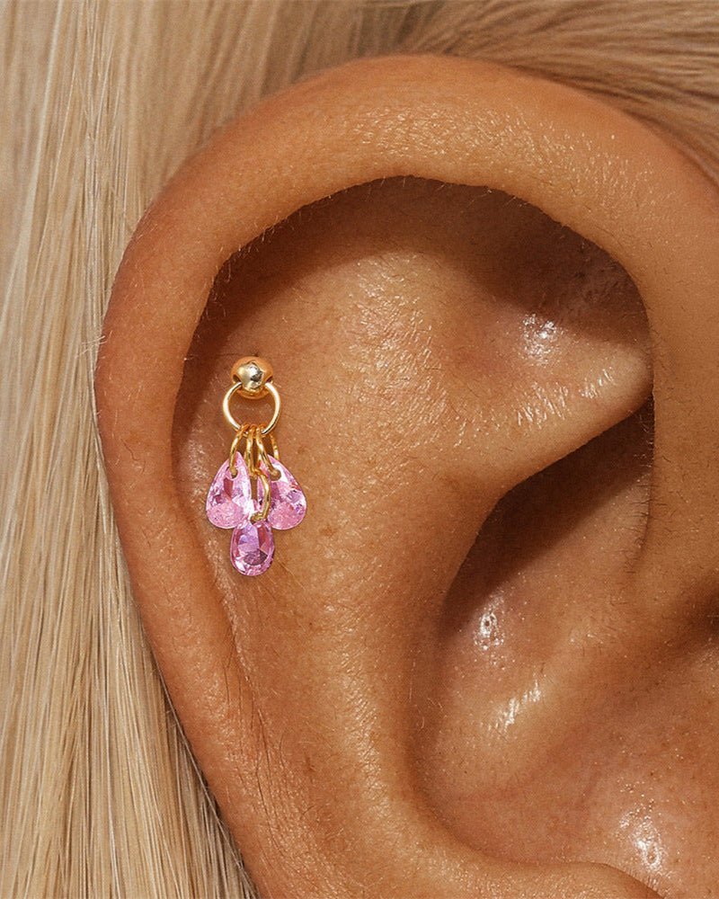 Crystal Raindrop Studs - mifjewelry