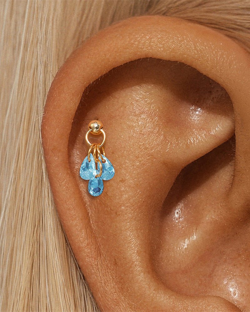 Crystal Raindrop Studs - mifjewelry