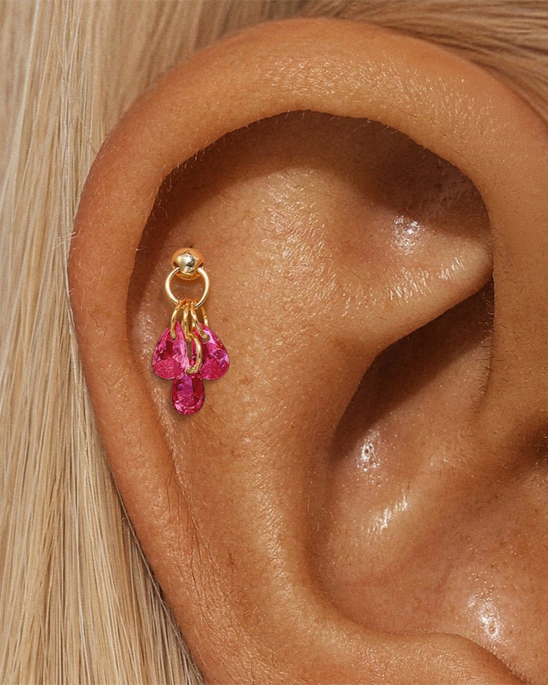 Crystal Raindrop Studs - mifjewelry