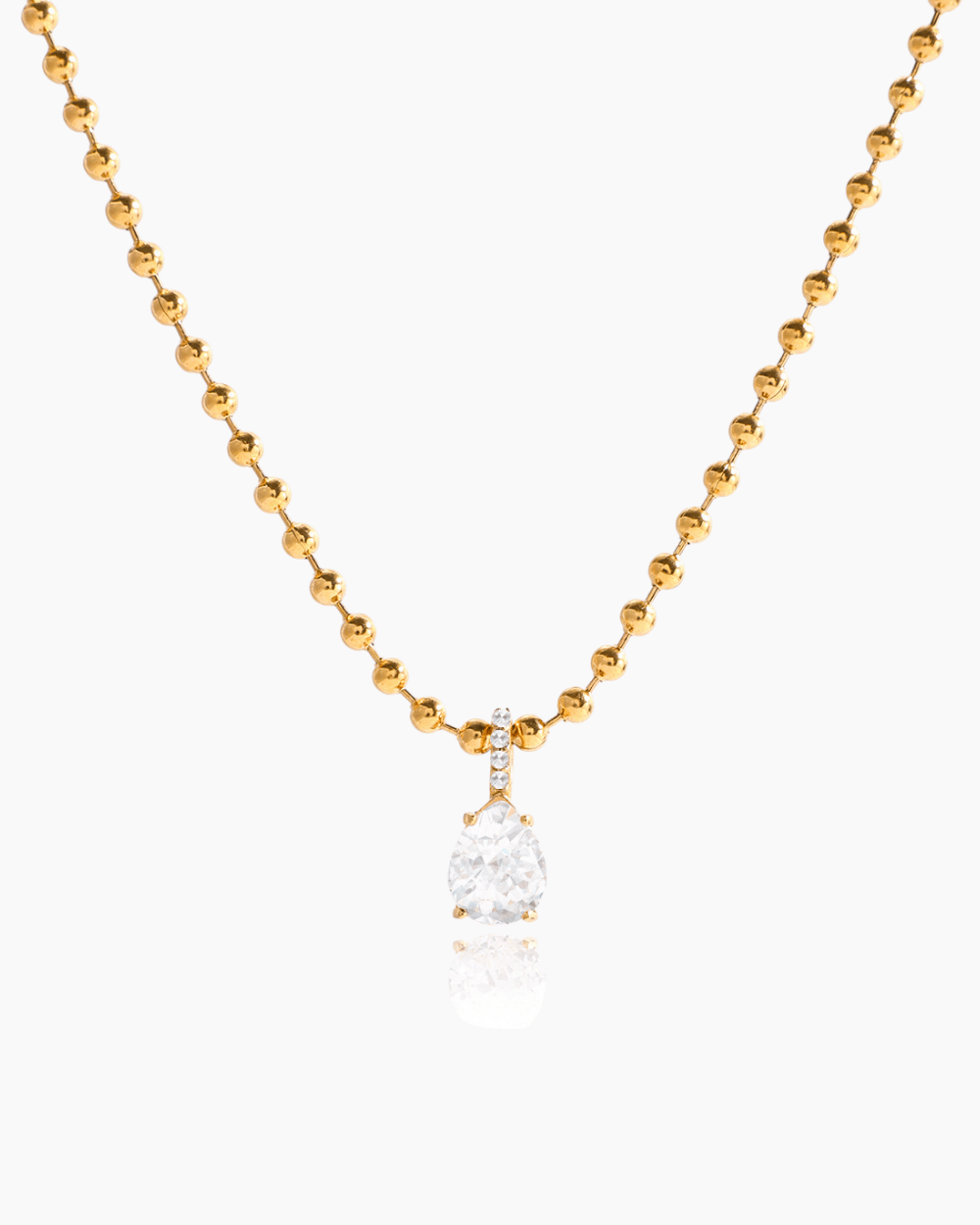 Crystal Teardrop Pendant Necklace - mifjewelry