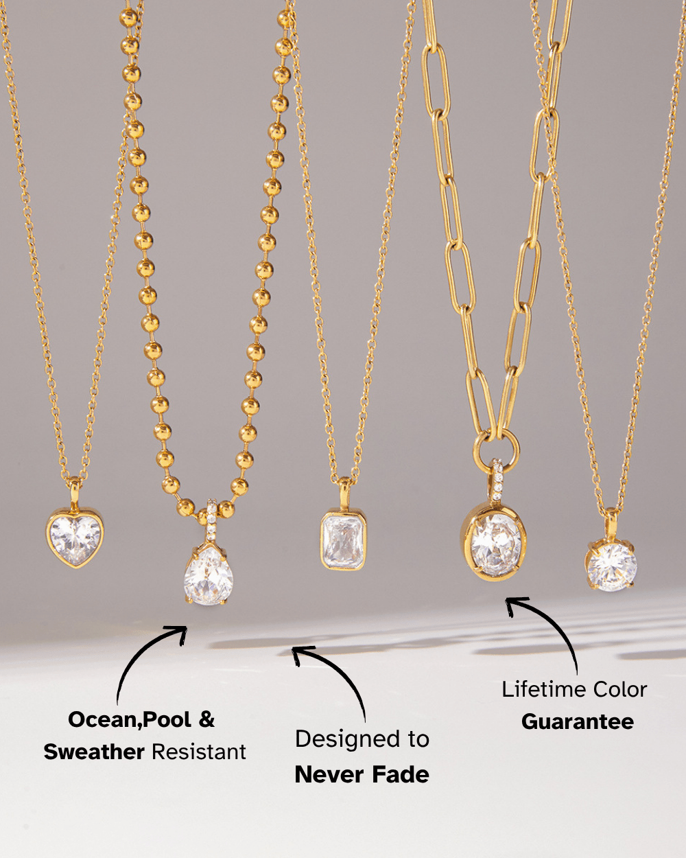 Crystal Teardrop Pendant Necklace - mifjewelry