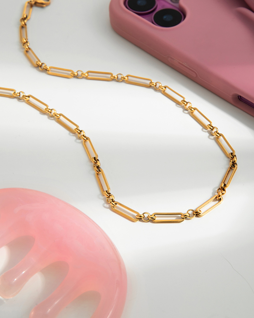 Everyday Paperclip Gold Necklace