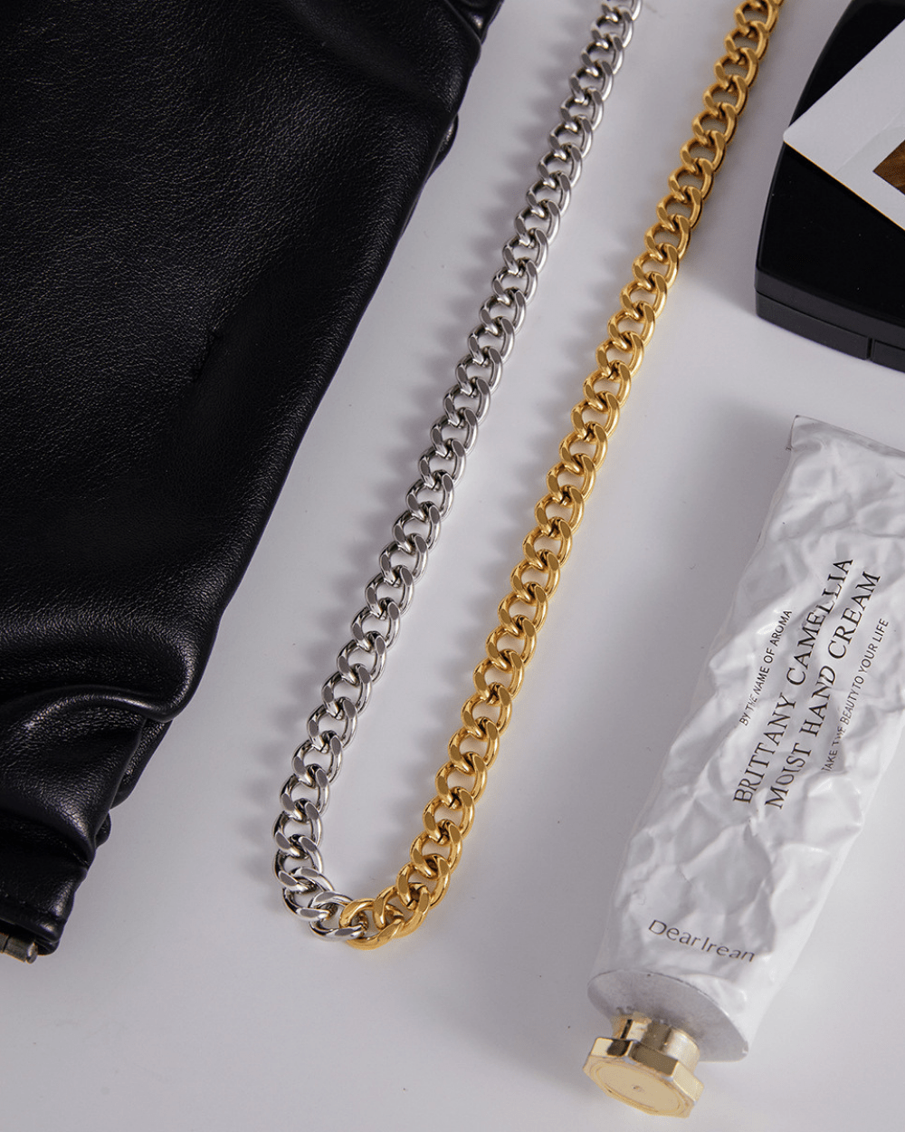 Dual Tone Bold Chain Necklace - mifjewelry