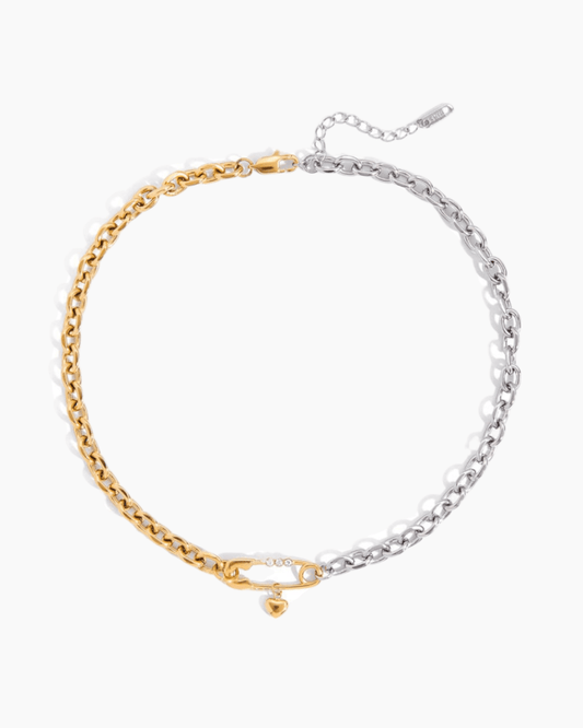 DualTone Rebel Heart Necklace - mifjewelry