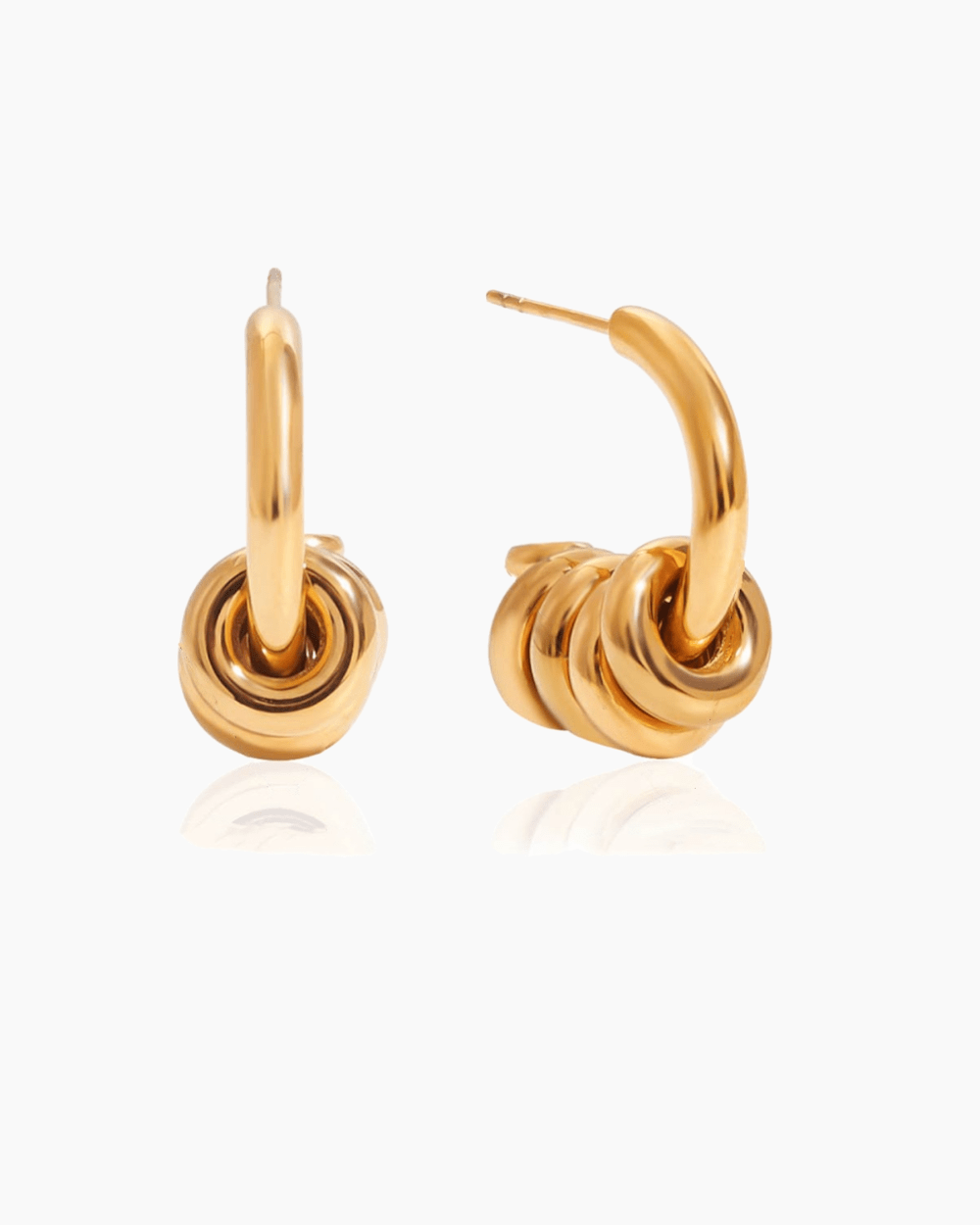 Echo Link Drop Earrings – Golden - mifjewelry