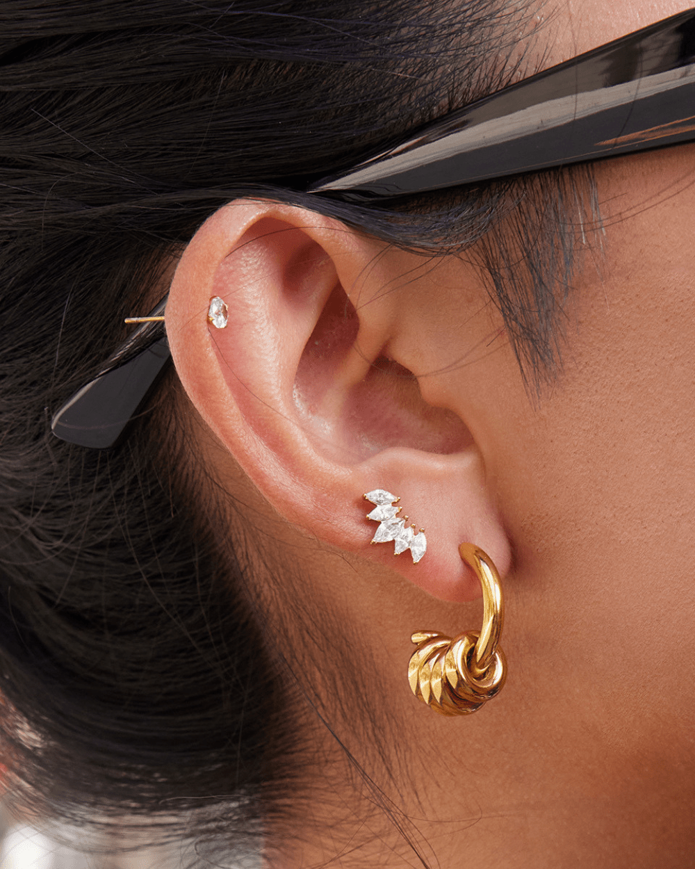 Echo Link Drop Earrings – Golden - mifjewelry