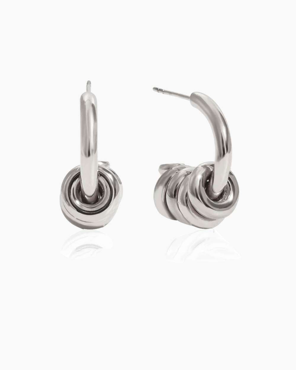 Echo Link Drop Earrings – Silver - mifjewelry