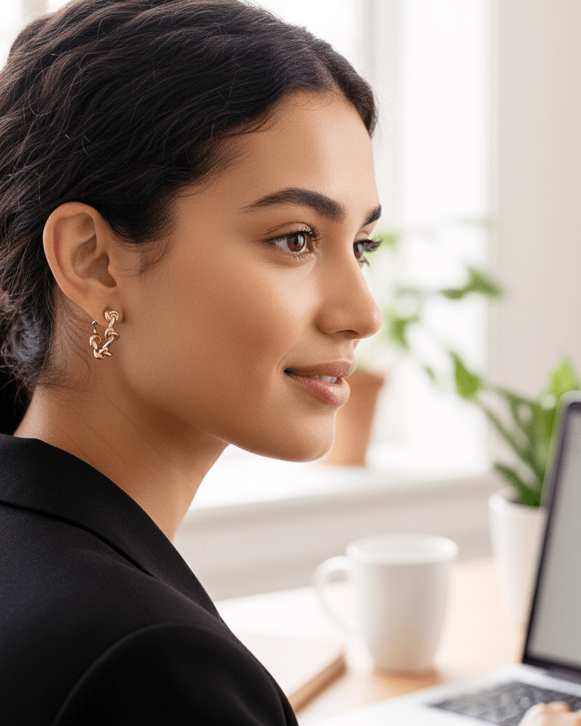 Echo Link Hoop Earrings - mifjewelry