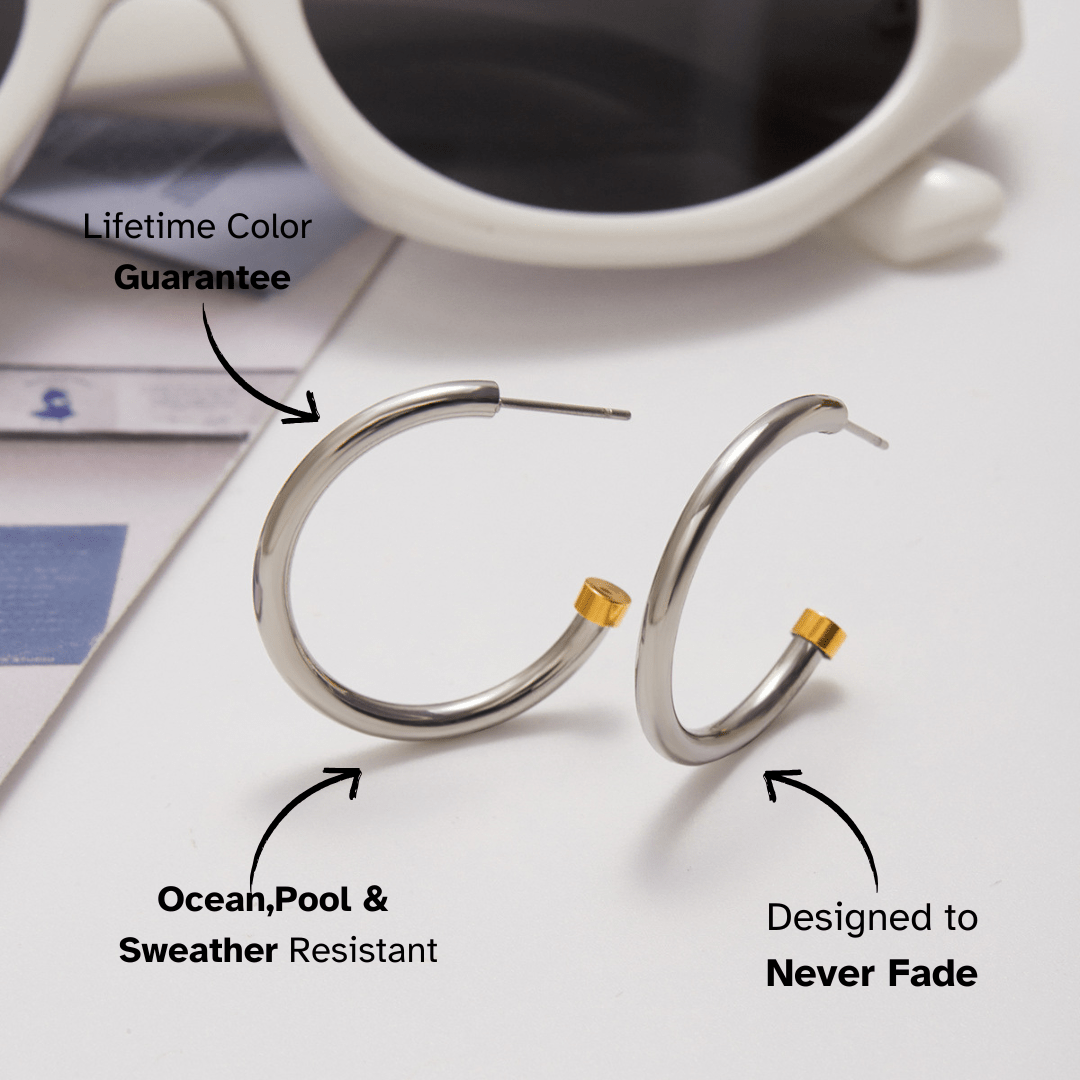 EdgeTone Hoop Earrings - mifjewelry