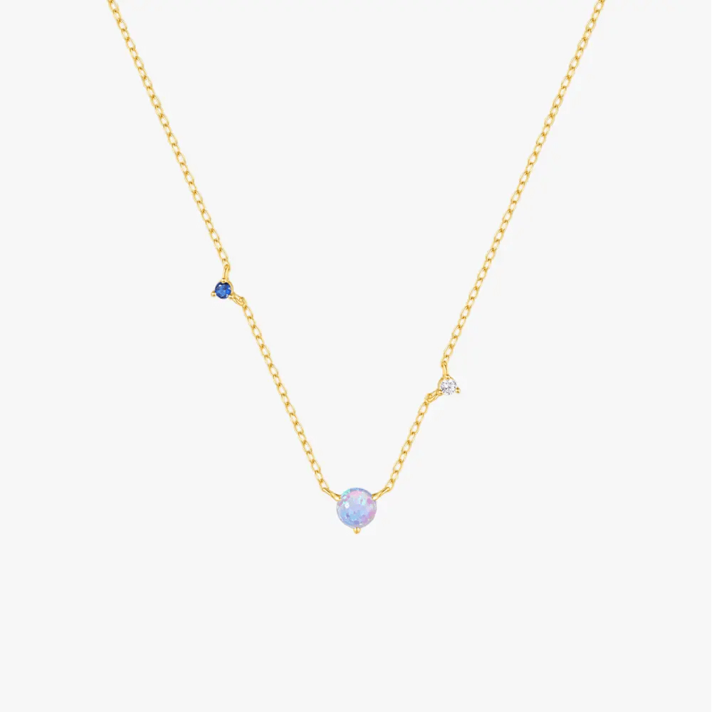 Elegant Opal Pendant Necklace - mifjewelry