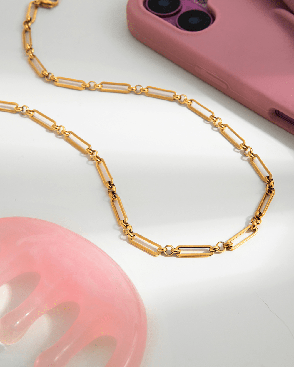 Everyday Paperclip Gold Necklace - mifjewelry