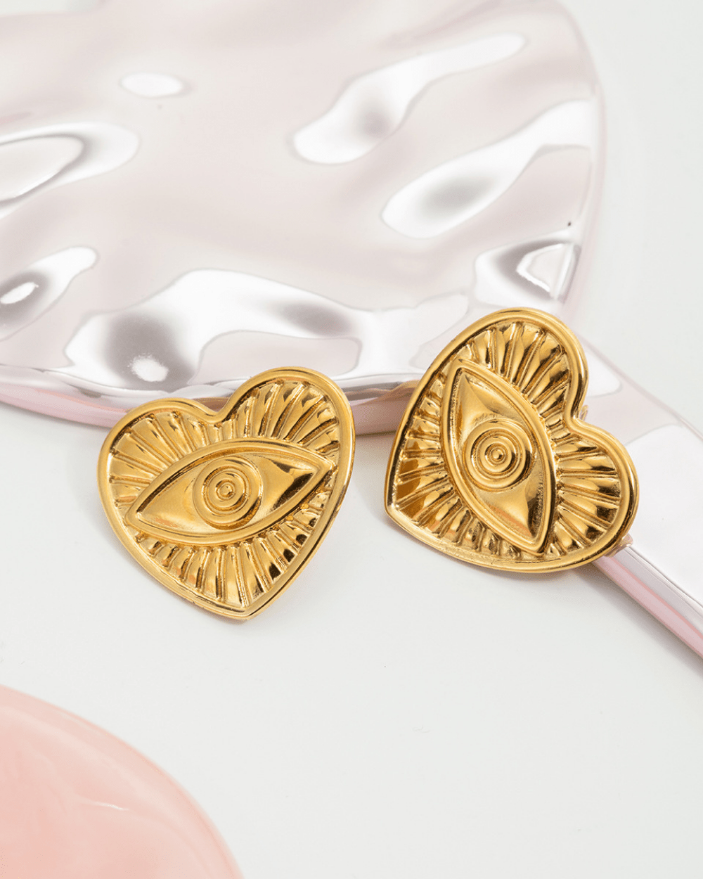 Evil Eye Heart Earrings - mifjewelry