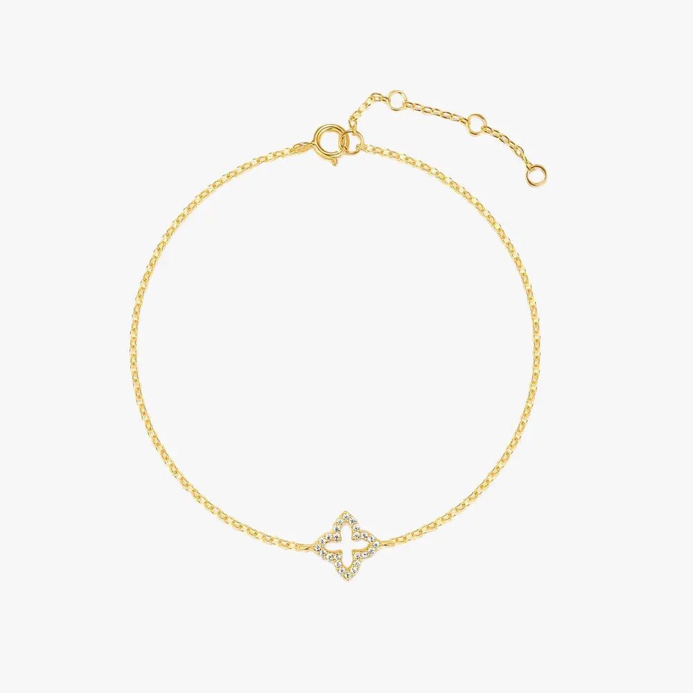 Four - Leaf Zirconia Bracelet - mifjewelry