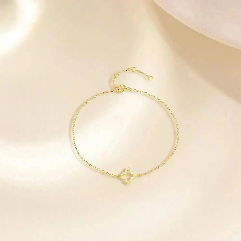 Four - Leaf Zirconia Bracelet - mifjewelry