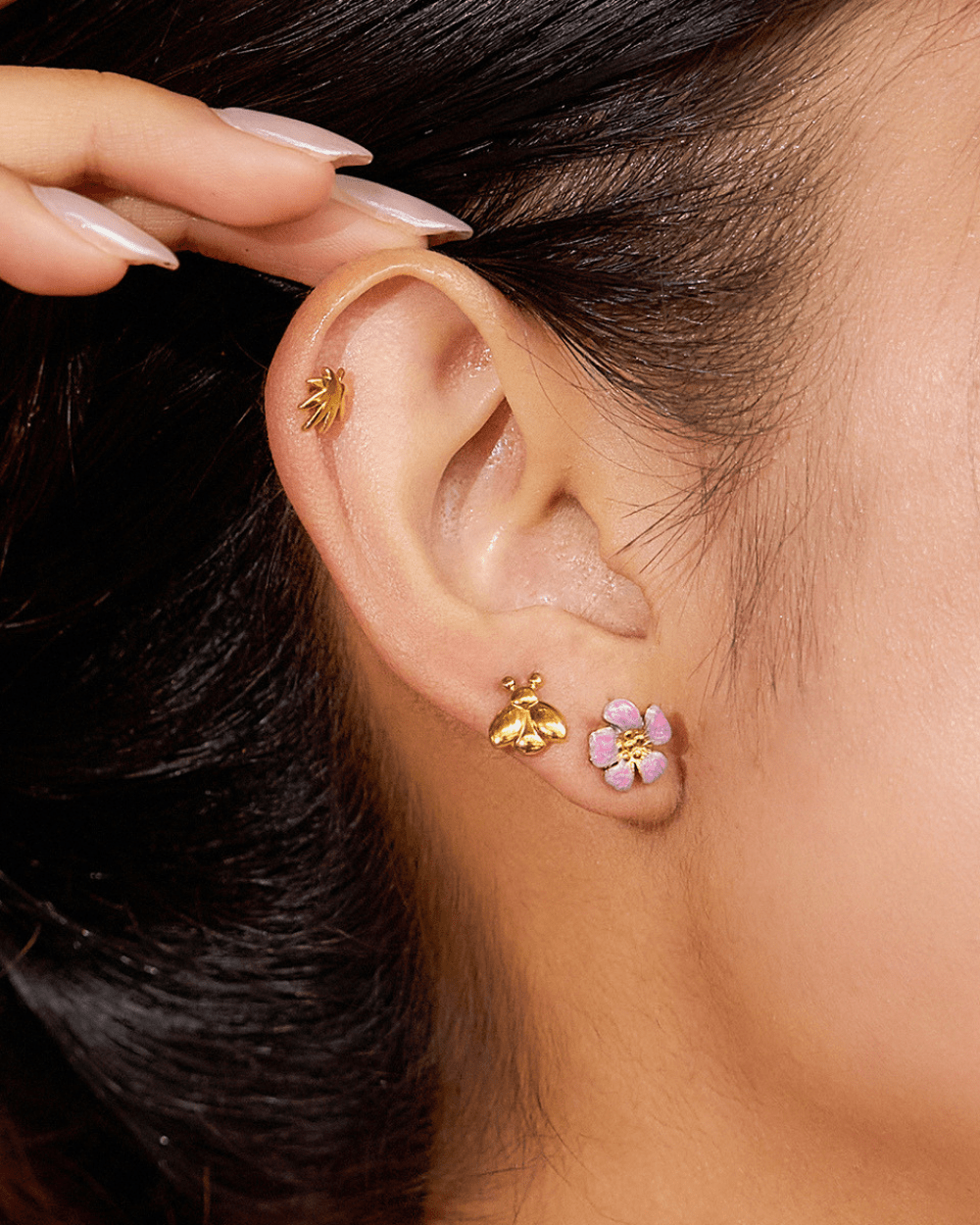Garden Muse Trio Stud Earrings - mifjewelry