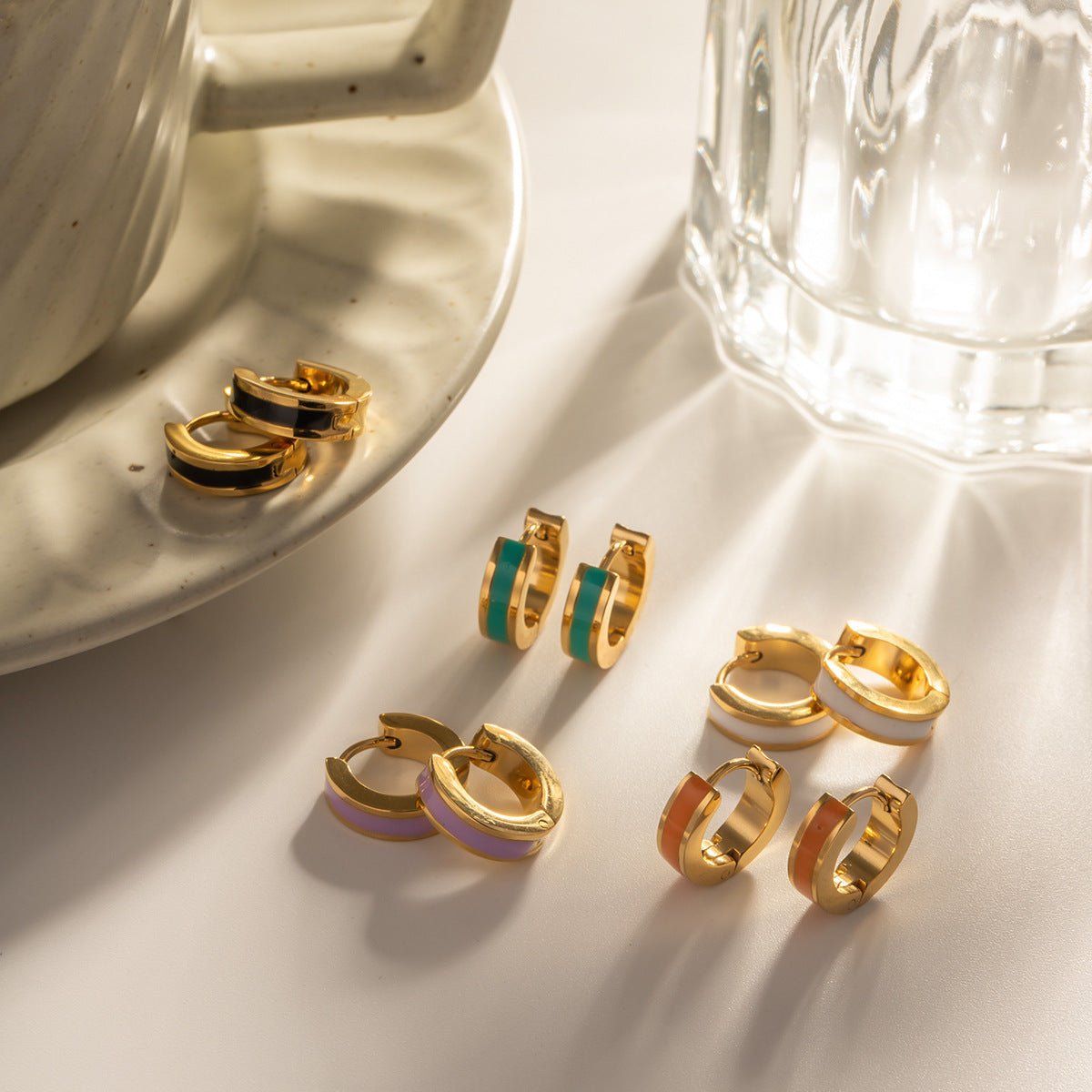 GlowPop Hoop Earrings – White Glow - mifjewelry