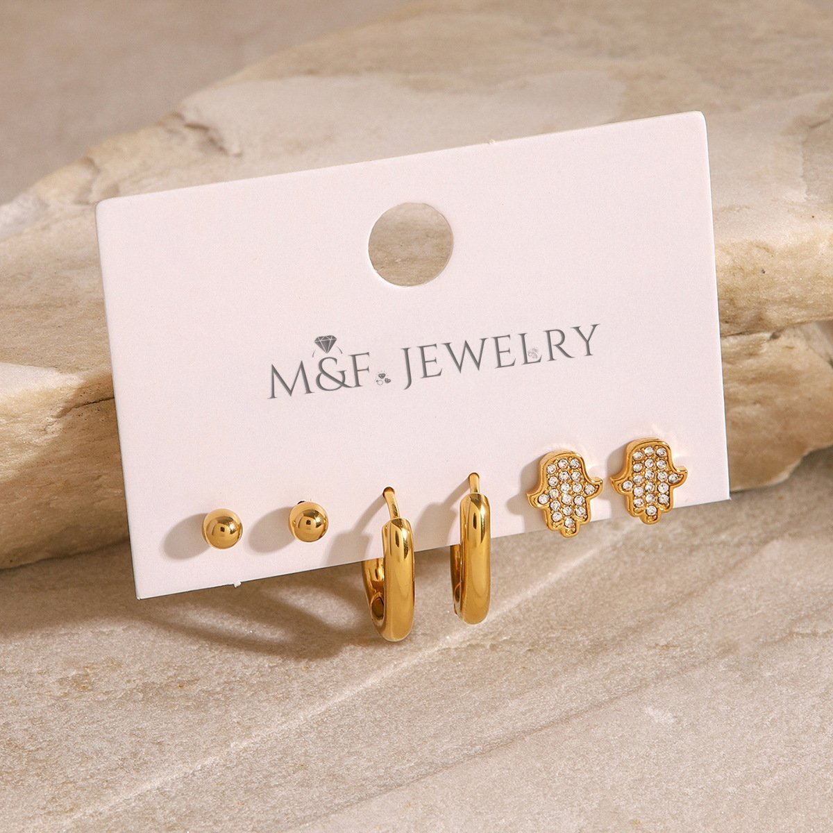 Golden Glint Earring Set - mifjewelry