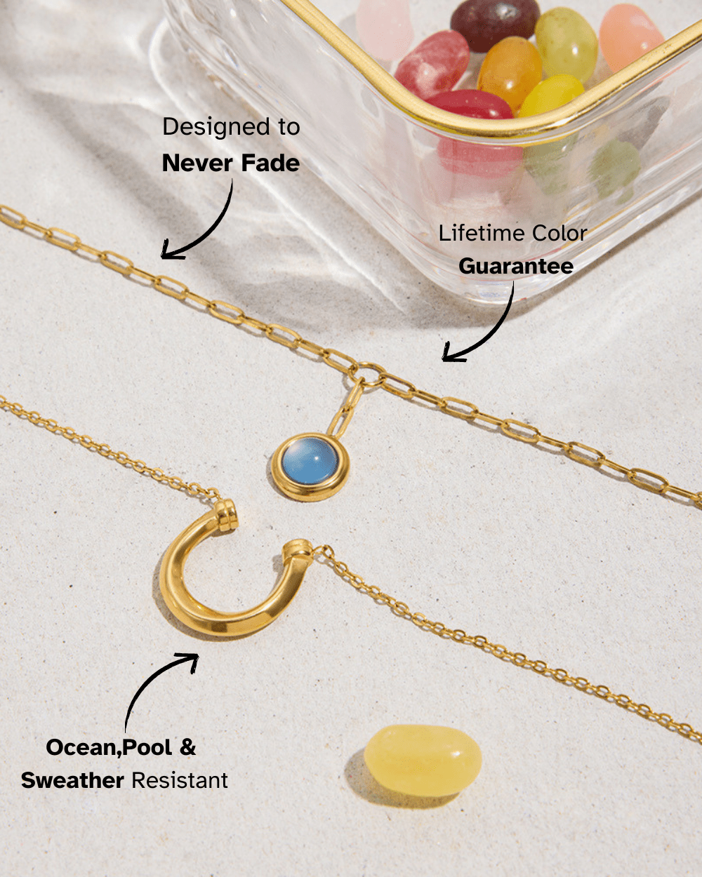 Golden Horseshoe Necklace - mifjewelry