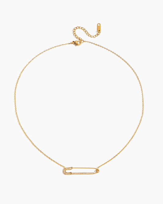 Golden Pin Sparkle Necklace - mifjewelry