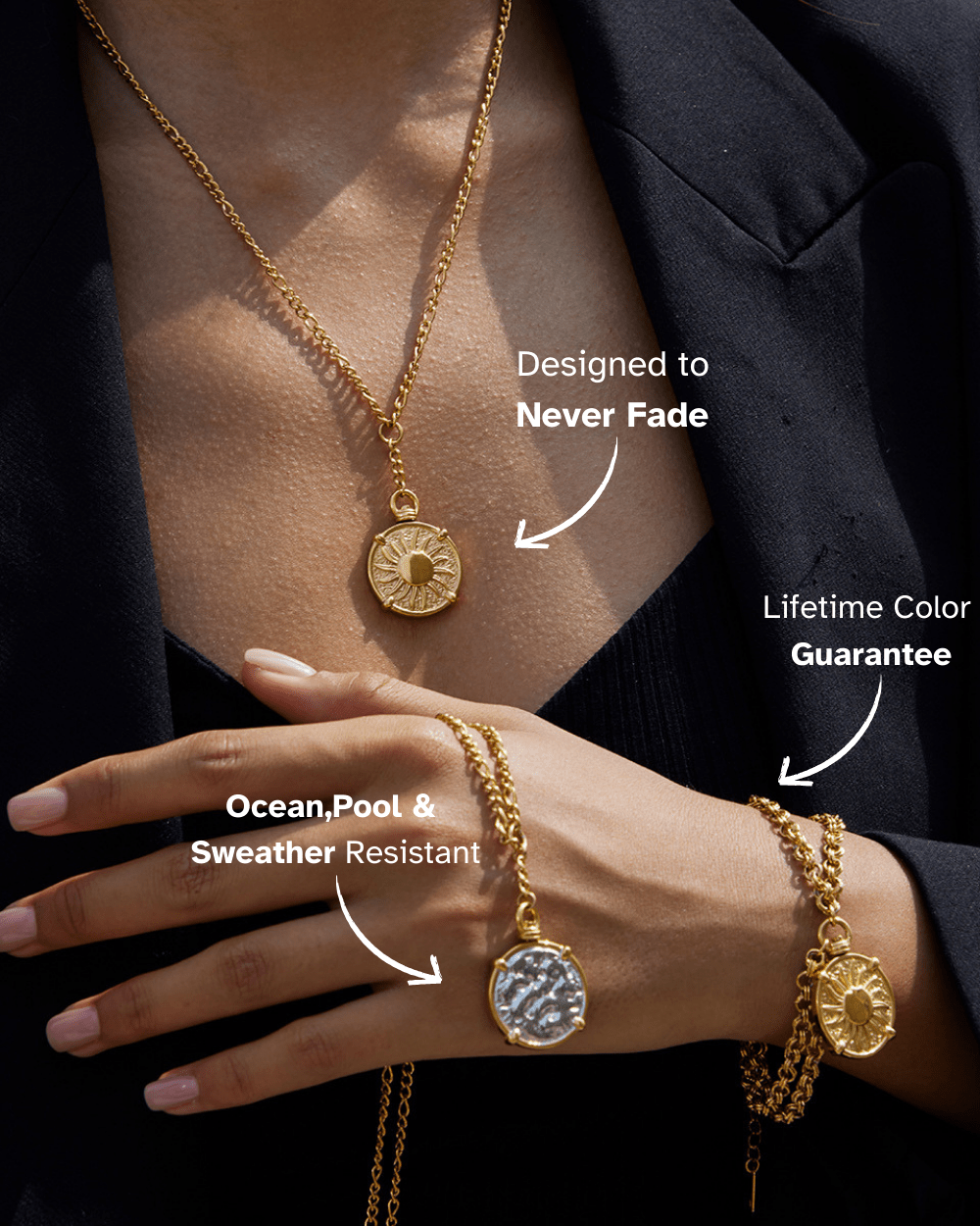 Golden Sun Medallion Pendant Necklace - mifjewelry